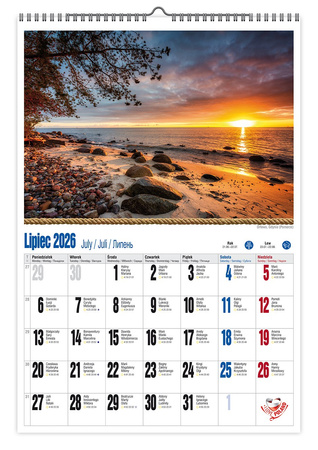 Kalendarz 2026 ścienny Polskie klimaty A3 V4