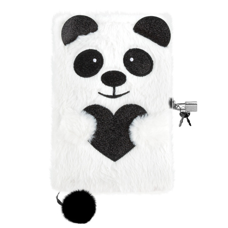 Pamiętnik pluszowy z kłódką Panda