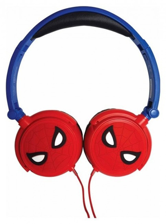 Składane słuchawki przewodowe stereo Spider-Man z głośnością bezpieczną dla dzieci Lexibook HP010SP