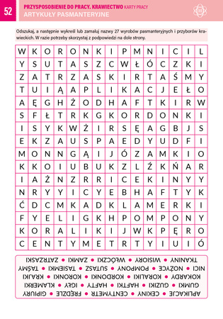 Przysposobienie do pracy Krawiectwo karty pracy dla uczniów z niepełnosprawnością intelektualną