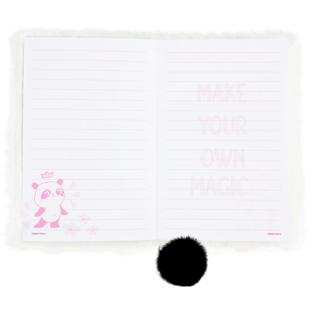 Pamiętnik pluszowy z kłódką Panda