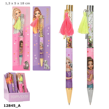 Długopis Top Model z konfetti 1szt.mix 12845A