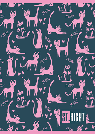 Paczka Zeszyt A5 32k krata ST.RIGHT mix dziewczęcy 15 sztuk