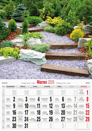 Kalendarz 2026 Ogrody KSMS-10