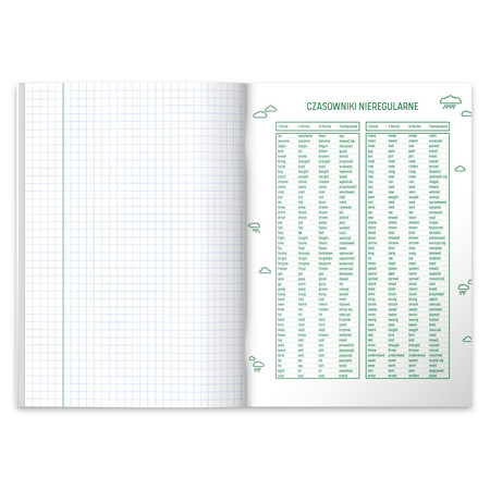 Paczka zeszyt A5 Eco PP j. Angielski 60k kratka 5 szt.