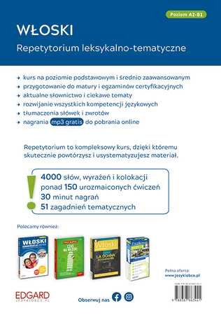 Włoski. Repetytorium leksykalno-tematyczne A2-B1 wyd. 4