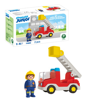 Playmobil JUNIOR: Wóz strażacki z drabiną 71683