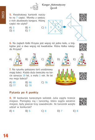 Matematyka z wesołym Kangurem Żaczek 2024