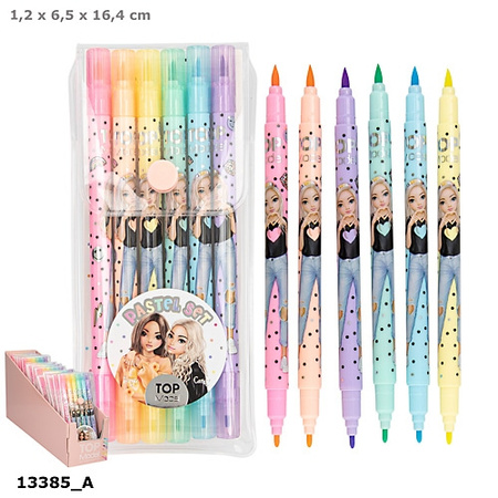 Flamastry Top Model pastelowe 6 kolorów 13385A