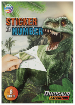 Naklejanie po numerach Dino