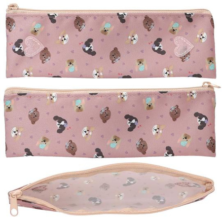 Piórnik DUO z wyposażeniem jednokomorowy + saszetka Top Model Doggy 13659A