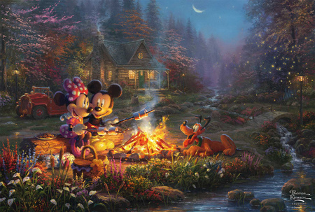 Puzzle 200 PQ T. Kinkade Myszka Miki Minnie 113370