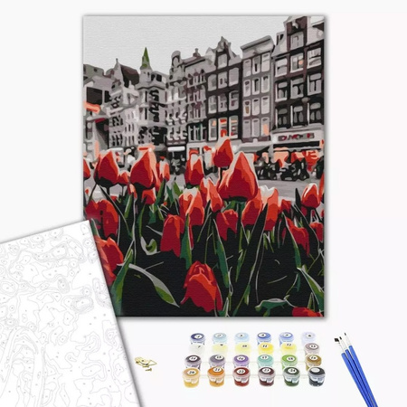 Malowanie po numerach BRUSHME 40x50 cm tulipany Amsterdamu