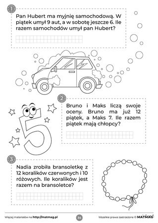 Akademia Algebro zeszyt ćwiczeń z kolorowankami dla najmłodszych uczniów