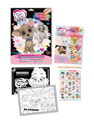 Chi Chi Love. Zdrapuj, koloruj, naklejaj