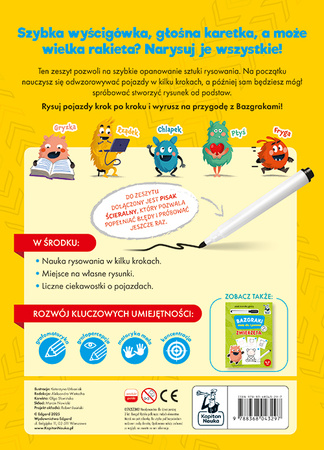 Pojazdy. Bazgraki uczą się rysować. Kapitan Nauka. Bazgraki