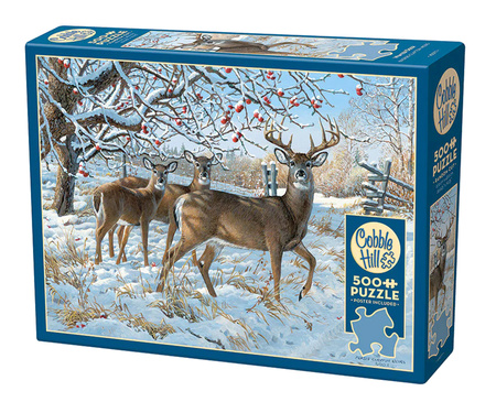 Puzzle 500 Jelenie zimą 113163