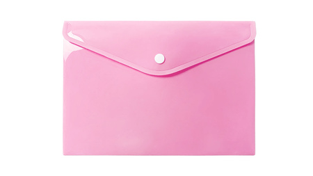 Teczka A5 kopertowa PP pastel różowy