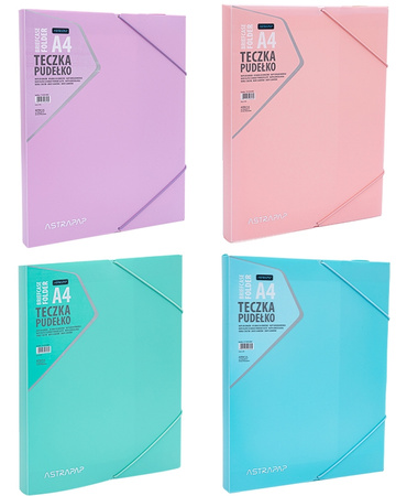Teczka z gumką PP Pastel Line 1szt.mix