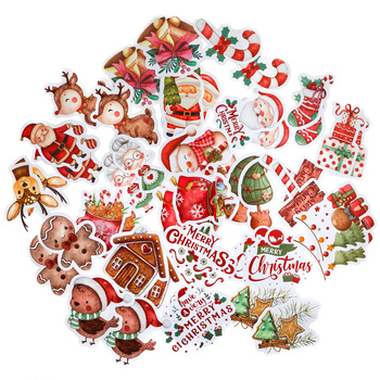 Naklejki winylowe świąteczne Cozy Christmas  4-6 cm 46szt.