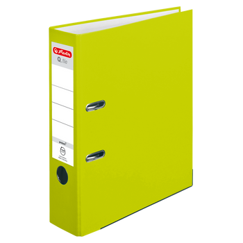 Segregator A4 Herlitz Q.File PP 8cm neon zielony