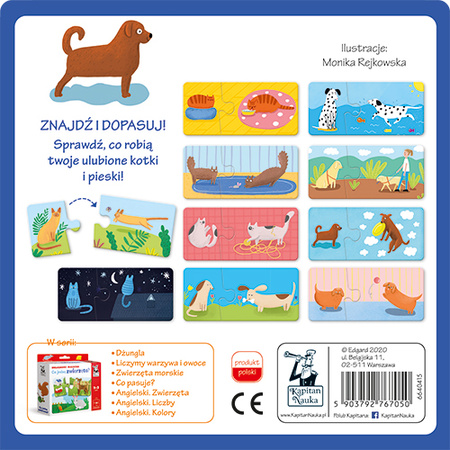 Układanki malucha kotki, pieski Kapitan Nauka
