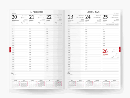 Kalendarz 2026 Jazz A5 tygodniowy grafitowy