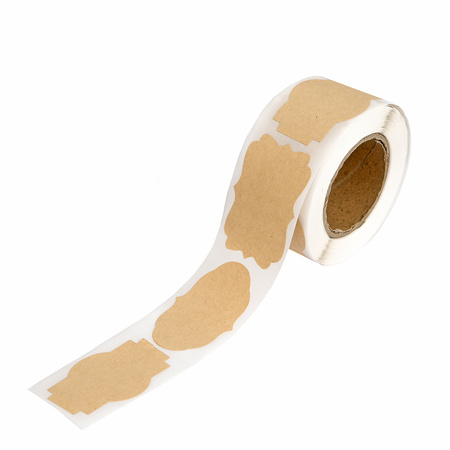 Naklejki na rolce etykiety vintage kraft 250 szt.