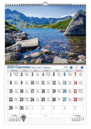 Kalendarz 2026 ścienny Tatry że hej A3 V1