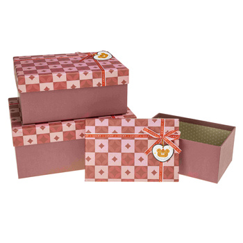 Pudełka ozdobne na prezenty PUG-22085-PR 3 sztuki