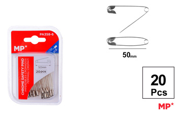 Agrafki MP srebrne 50mm 20 sztuk