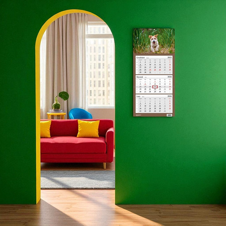 Kalendarz 2026 Trójdzielny Pies Terier