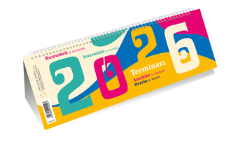 Kalendarz 2026 ze spiralką 1/2 formatu A4 poziomy