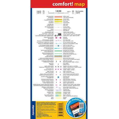 Gdańsk Gdynia Sopot plan Trójmiasta 1:26 000 laminat 2023
