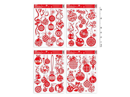 Naklejki bożonarodzeniowe brokat 20x30cm VA013