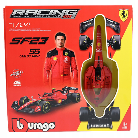 BBURAGO BOLID F1 Ferrari SF-23 Carlos Sainz 1:24 BBURAGO MODEL DO ZŁOŻENIA