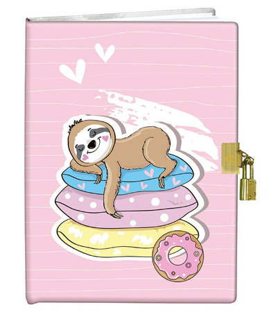 Pamiętnik z kłódką Leniwiec 60k gładki