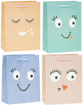 Torebki prezentowe Lux Buźka Średnia 12 sztuk