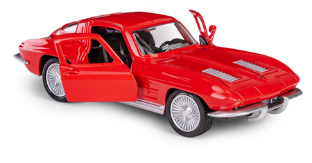 RMZ City Chevrolet Corvette Stingray Split Window 1963 czerwony w skali 1:35