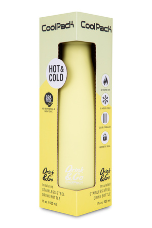 Bidon metalowy 500ml Coolpack termo bottle pastel powder yellow