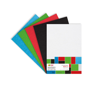 Filc dekoracyjny 30x40 cm 1,5 mm 5 ark. Happy Color 5 kolorów