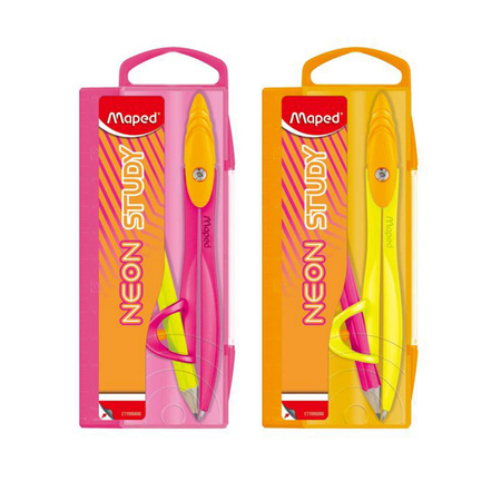 Cyrkiel Study Neon + ołówek 1szt.mix