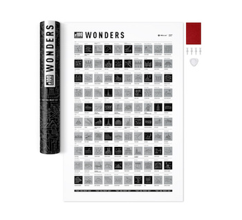 Mapa zdrapka 100 bucketlist wonders edition