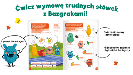 Bazgraki mówią trudne słowa. Ćwiczenia logopedyczne. Bazgraki