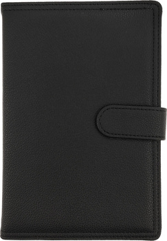 Kalendarz 2026 A5 dzienny z zapięciem ekoskóra czarny