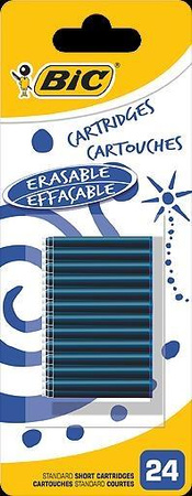 Wkład niebieski do pióra BIC Easy Clic Standard FP blister 24 szt.