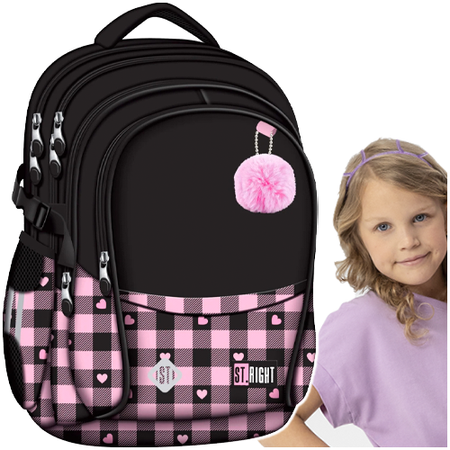 Plecak 4 komorowy Pink Checkered