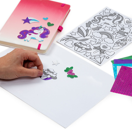 Metaliczne naklejki zestaw kreatywny Unicorn