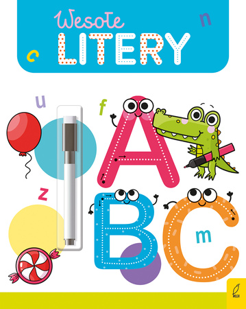 Wesołe litery. Flamaster suchościeralny. Wesoła nauka