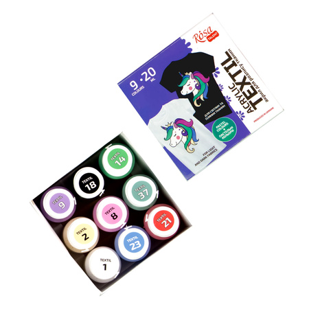 Farby do tkanin Unicorn 9x20 ml